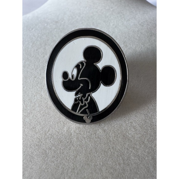 Disney Other - 2007 Disney Mickey Mouse Hidden Mickey Pin Black + White Silhouette 4 of 4